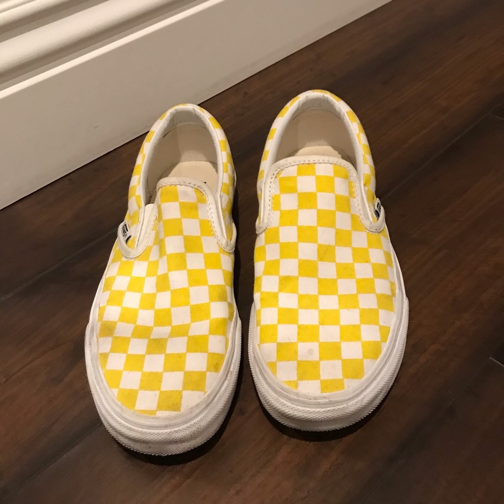 yellow checkered custom vans!